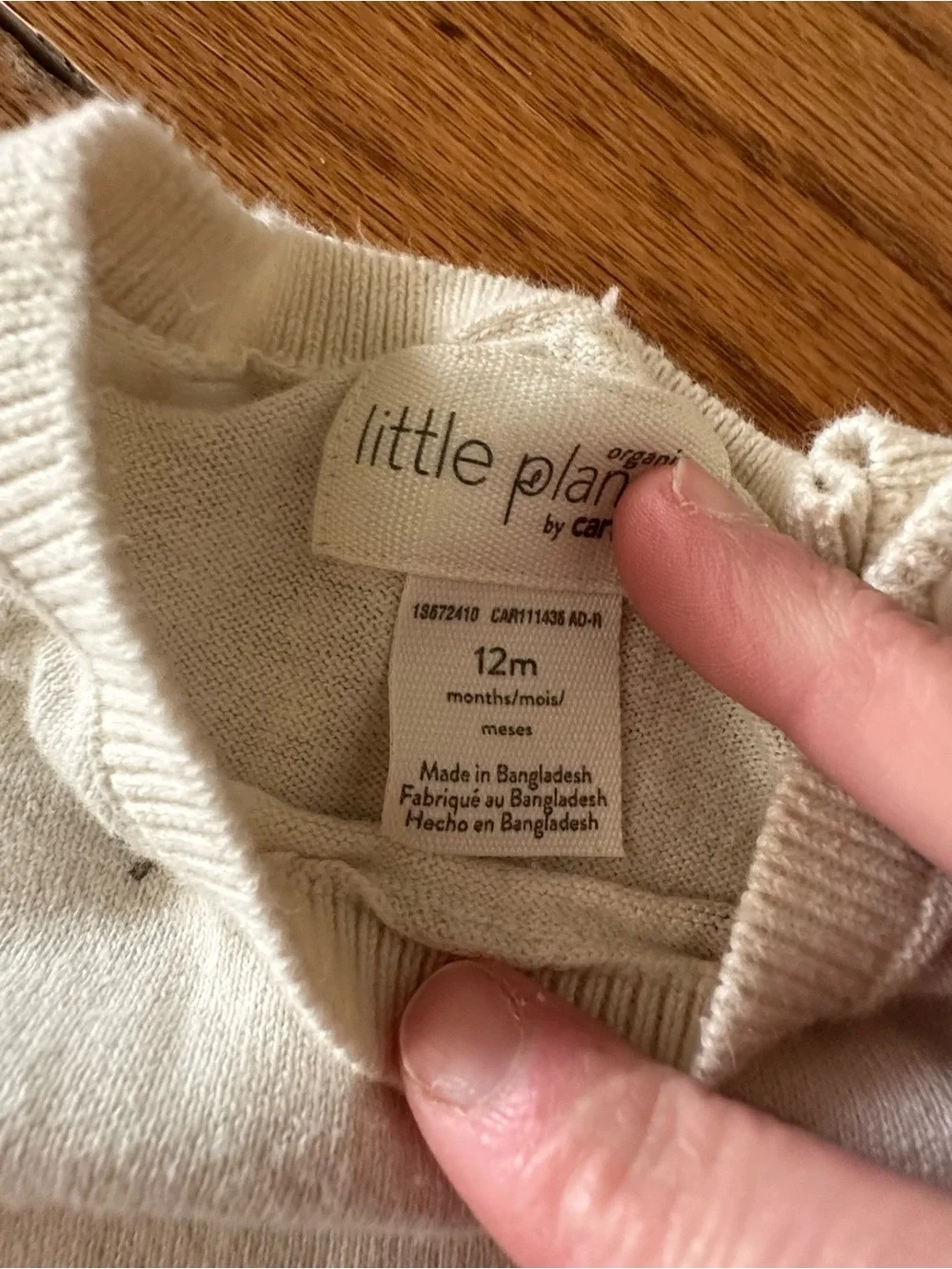 Little Planet Sweater Top and Bloomer Set - Cream with Tulips